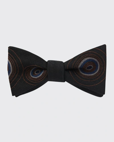 Title Of Work Men's J. Schmidt Embroidered Bow Tie In Black/brown
