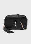 Saint Laurent Envelope Triquilt Ysl Wallet On Chain In Grained Leather In Black