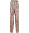 FENDI KARLIGRAPHY SILK-TWILL CARROT trousers,P00435854