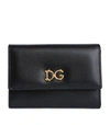 DOLCE & GABBANA LEATHER FRENCH FLAP WALLET,15049102