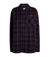 OFF-WHITE OVERSIZED FLANNEL CHECK SHIRT,15126466