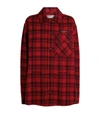 OFF-WHITE OVERSIZED FLANNEL CHECK SHIRT,15126478