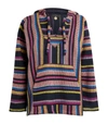 ALANUI WOOL-CASHMERE FINE STRIPES HOODED SWEATER,15051106