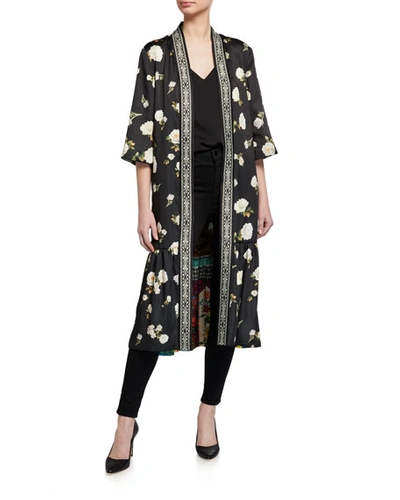 Alice And Olivia Dottie Printed Reversible Kimono In Multi Pattern