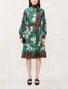 ERDEM MEDINA FLORAL-PRINT STRETCH-SATIN DRESS,R00016694