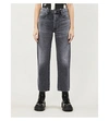 CITIZENS OF HUMANITY EMERY WIDE-LEG HIGH-RISE ORGANIC COTTON CROPPED TROUSERS,R00089640