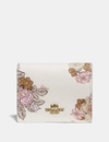 COACH SMALL SNAP WALLET WITH FLORAL BOUQUET PRINT,89309 B4HA
