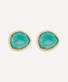Monica Vinader Rose Gold Plated Vermeil Silver Siren Amazonite Stud Earrings In Rose Gold