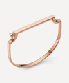 Monica Vinader Rose Gold Plated Vermeil Silver Signature Thin Bangle In Rose Gold