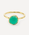 Monica Vinader Siren Semiprecious Stone Stacking Ring In Gold
