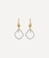 Monica Vinader Gold Plated Vermeil Silver Riva Kite Diamond Earrings In Gold