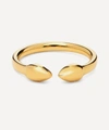Monica Vinader Gold Plated Vermeil Silver Fiji Bud Ring In Gold
