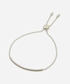 Monica Vinader Silver Fiji Mini Diamond Bar Bracelet In Silver