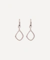 Monica Vinader Silver Riva Diamond Kite Earrings In Silver