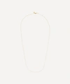 Monica Vinader Gold Plated Vermeil Silver Short Fine Beaded Chain In Gold