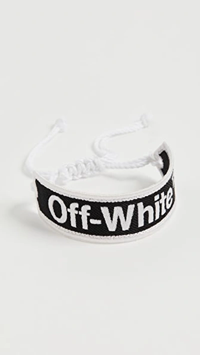 Off-white Off White Macrame Bracelet In Black