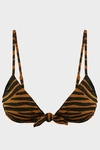 MARA HOFFMAN Carla Tiger-Print Tie Bikini Top,828714
