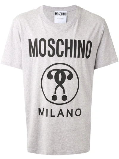 Moschino T-shirt With Print In Grey