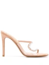 ALEXANDRE VAUTHIER CRYSTAL EMBELLISHED STILETTO SANDALS