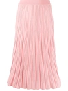 KENZO PLEATED-KNIT MIDI SKIRT