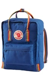 Fjall Raven Kanken Rainbow Water Resistant Backpack In Deep Blue Rainbow