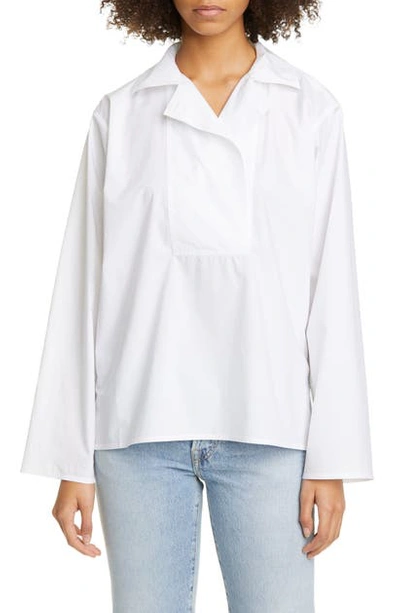 Sofie D'hoore Cotton Poplin Shirt In Optical White