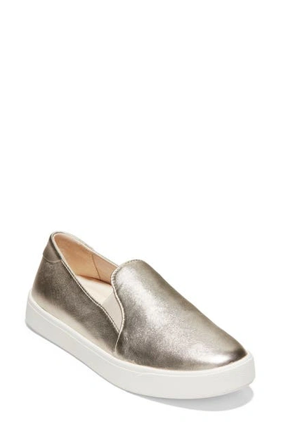 Cole Haan Grandpro Spectator 2.0 Slip-on In Light Gold Leather