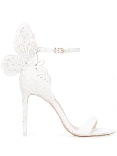 Sophia Webster Women's Chiara 100 Embroidered Butterfly High-heel Sandals In White