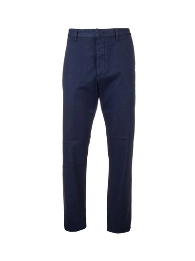 Prada Men's  Blue Cotton Trousers