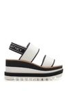 STELLA MCCARTNEY STELLA MCCARTNEY LOGO STRAP PLATFORM SANDALS