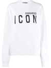 Dsquared2 Icon Print Sweatshirt In White
