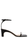 Sergio Rossi Glitterama Embellished Toe Strap Sandal In Black