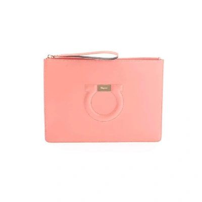 Ferragamo Salvatore  Women's Pink Leather Pouch