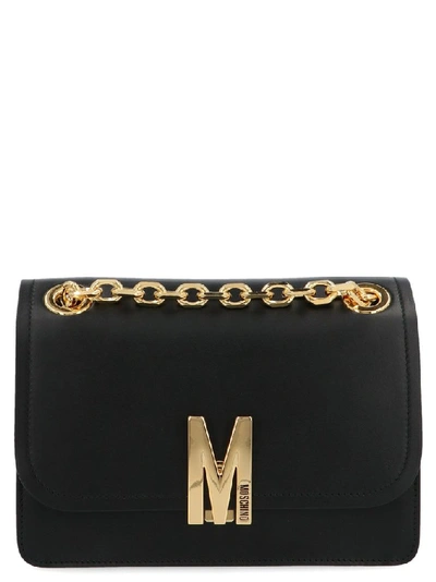 Moschino Women's Black Leather Shoulder Bag