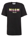 MSGM MSGM WOMEN'S BLACK COTTON T-SHIRT,2841MDM21820729899 M