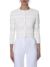 ALEXANDER MCQUEEN ALEXANDER MCQUEEN WOMEN'S WHITE VISCOSE CARDIGAN,610722Q1AL69004 S