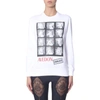 Versace Photographic Print Crew Neck Sweatshirt In White