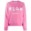 Msgm Knitwear With Raglan Sleeves And Ribbed Cuffs In Pink