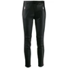 Alexander Mcqueen Lace-trim Skinny Leather Trousers In Black