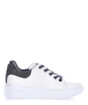 GUESS GUESS WOMEN'S WHITE LEATHER SNEAKERS,FL5YL2LEA12WHITE 38