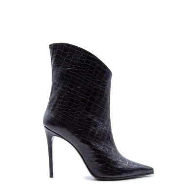 Aldo Castagna Women's Black Leather Ankle Boots