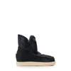 MOU MOU WOMEN'S BLACK SUEDE ANKLE BOOTS,FW131000BCBKG 40