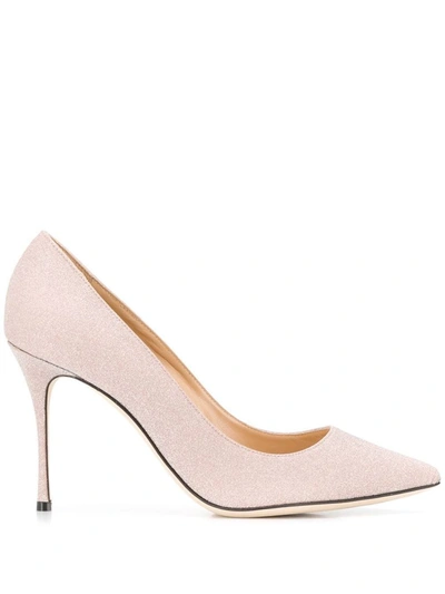 Sergio Rossi Women's A43843mmvl125703 Pink Leather Pumps - Atterley