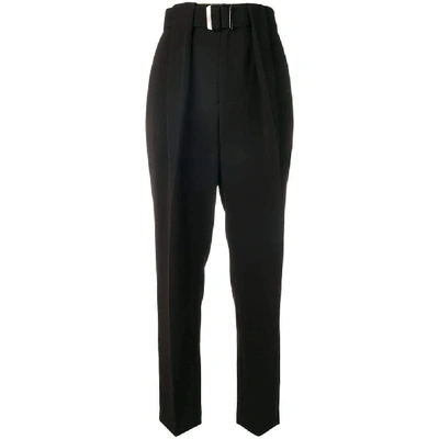 Neil Barrett Women's  Black Acetate Trousers
