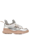 PINKO PINKO WOMEN'S SILVER POLYESTER SNEAKERS,1H20QRY62UIN6 38