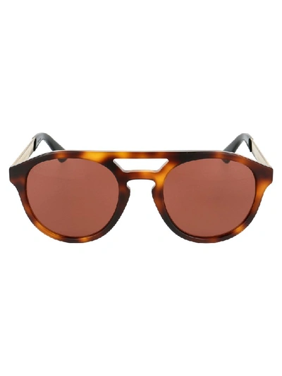Gucci Eyewear Round Frame Sunglasses In Brown