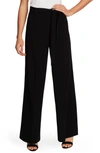 VINCE CAMUTO BELTED WIDE LEG TEXTURED TWILL PANTS,9120301