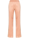 Moncler Logo-waistband Straight Leg Trousers In Pink