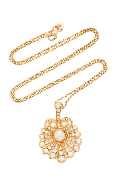 Anita Ko Oyster 18k Gold; Diamond And Pearl Necklace