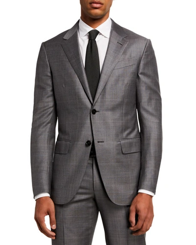 Ermenegildo Zegna Men's Light Plaid Two-piece Wool Suit In Gray
